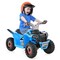 Kids Ride On Atv 4 Wheeler Quad Toy Car With Direction Control
